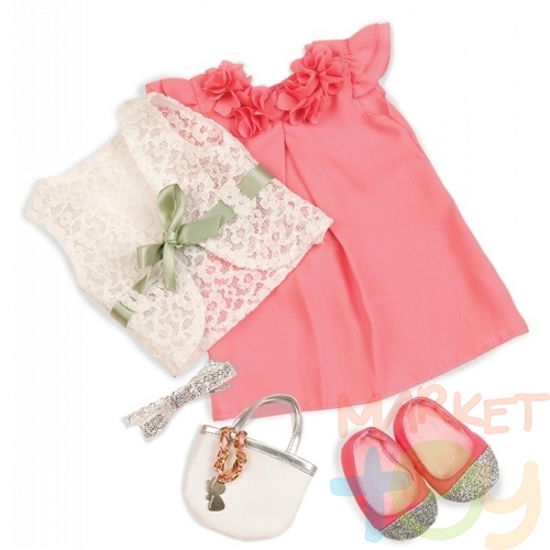 Комплект одежды с розовым нарядным платьем
