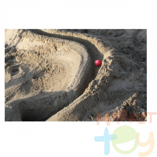Набор для песка Cuppi, совочки и розовый мячик