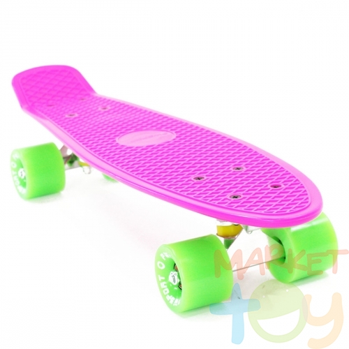Скейтборд Classic 22, розовый-зеленый