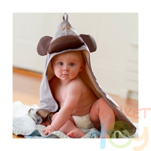 Детское полотенце с капюшоном «Обезьянка»