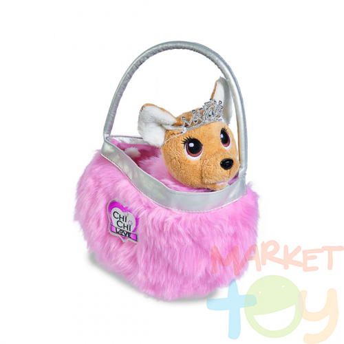 Мягкая игрушка Собачка Принцесса с пушистой сумкой