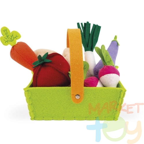 Набор овощей в корзинке, 8 предметов